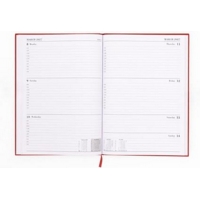 A5 Academic Week to View Diary Burgundy 2026-2027