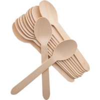 Wooden Cutlery Dessert Spoon Pack of 100