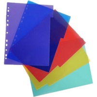 A4 Coloured Extra Wide PVC 5 Part Dividers