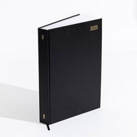 A4 TWO Pages Per Day Diary Black 2027