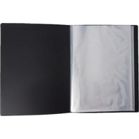 A4 Soft Cover Display 10 Pocket Presentation Book Black