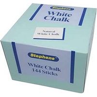 Tapered White Chalk Sticks Box of 144