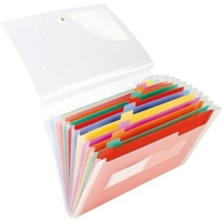A5 Rainbow 13 Part Clear Expanding File Organiser