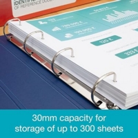 Elba A3 Landscape 4-Ring Binder Black SINGLE