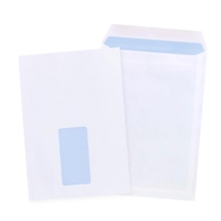 C5 White Window 100gsm Self Seal  Envelopes Box of 50