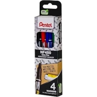 Pentel NF450 Extra Fine Asssorted Markers Pack of 4