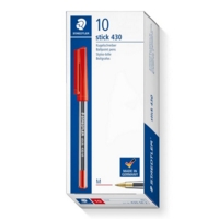 Staedtler Stick Ballpen Medium Red Box of 10