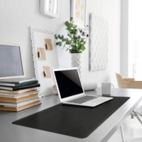 Durable Non-Slip Smooth Desk Mat 52cm x 65cm Black