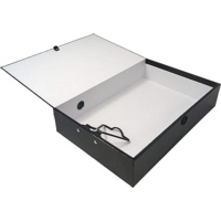 A4 Foolscap 65mm Clip Closure Box File Black SINGLE