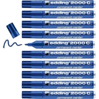 Edding 2000c Permanent Blue Markers Box of 10