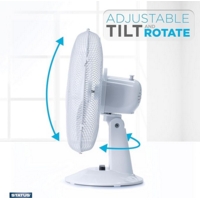 16" Desk Oscillating 3 Speed Desk Fan White