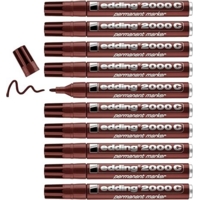 Edding 2000c Permanent Brown Markers Box of 10
