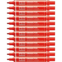 Pentel N50 Bullet Tip Red Markers Pack of 12