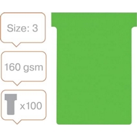 Nobo T-Cards A110 Size 3 Green Pack of 100