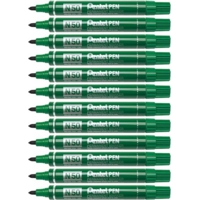Pentel N50 Bullet Tip Green Markers Pack of 12