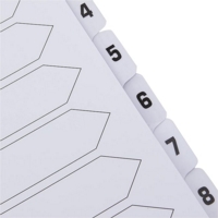 A4 White 1-12 Index Multi-Punched A4 Dividers