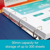Elba A3 Landscape 4-Ring Binder Blue SINGLE