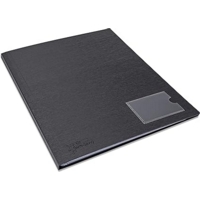 A4 Hard Back Display 12 Pocket Presentation Book Black