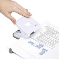 Rapesco 825 Metal 2-Hole 25 Sheets White Hole Punch