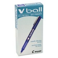 Pilot V Ball Liquid Rollerball Extra-Fine Blue Pens Box of 12
