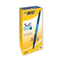 Bic Soft Feel Retractable Ballpoint Pen Blue Box of 12