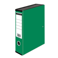 A4 Foolscap 65mm Clip Closure Box File Green SINGLE