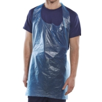 Disposable Polythene Blue Aprons Flat Pack Box of 1000