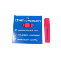 Square Highlighters Chisel Tip Pink Pack of 10