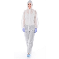 Disposable PP Coverall White Extra Large Box of 50