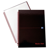 Black n Red A4 Wirebound Feint Ruled Notebook SINGLE