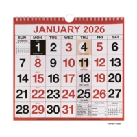 Wirebound Big Number Calendar 2028
