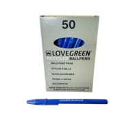LoveGreen Recycled Ballpens Blue,  Box 50   LGBP-03