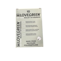 LoveGreen LGK40-1 Recycled Dry Wipe Pens Black Box of 10