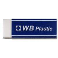 White Sleeved Pencil Sleeved SINGLE ERASER
