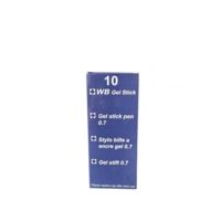 KW Gel Stick 0.7mm Ballpoint Pens Black Box of 10