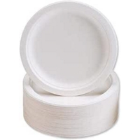 Bagasse 7  Round White Plates Pack of 50