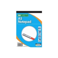 A5 Refill Feint Ruled & Margin Top Bound Pad Pack of 5