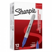 Sharpie Fine Markers Blue Box of 12