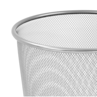 Wiremesh High Round 18L Waste Bin Silver