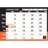 A3 Monthly Wall Hanging Memo Calendar 2028