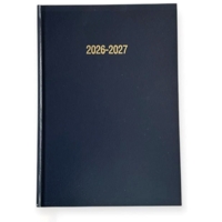 A4 Academic Page Per Day Diary Navy Blue 2026-2027