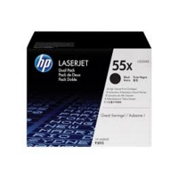 HP CE255XD 55X Toner Cartridge Black High Capacity Twin Pack