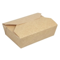 Kraft 1500ml Large Food Box 200mm x 140mm x 550mm Pk 70