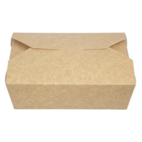 Kraft 1500ml Large Food Box 200mm x 140mm x 550mm Pk 70