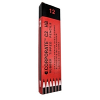 HB C2 Rubber Tipped Office Pencils Box of 12