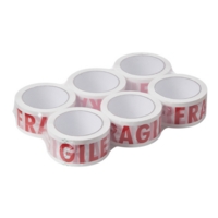 Fragile Tape White Red Pack of 6 922382 / 11715RY