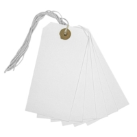 White Strung Tags E26 48mm x 30mm Box of 1000